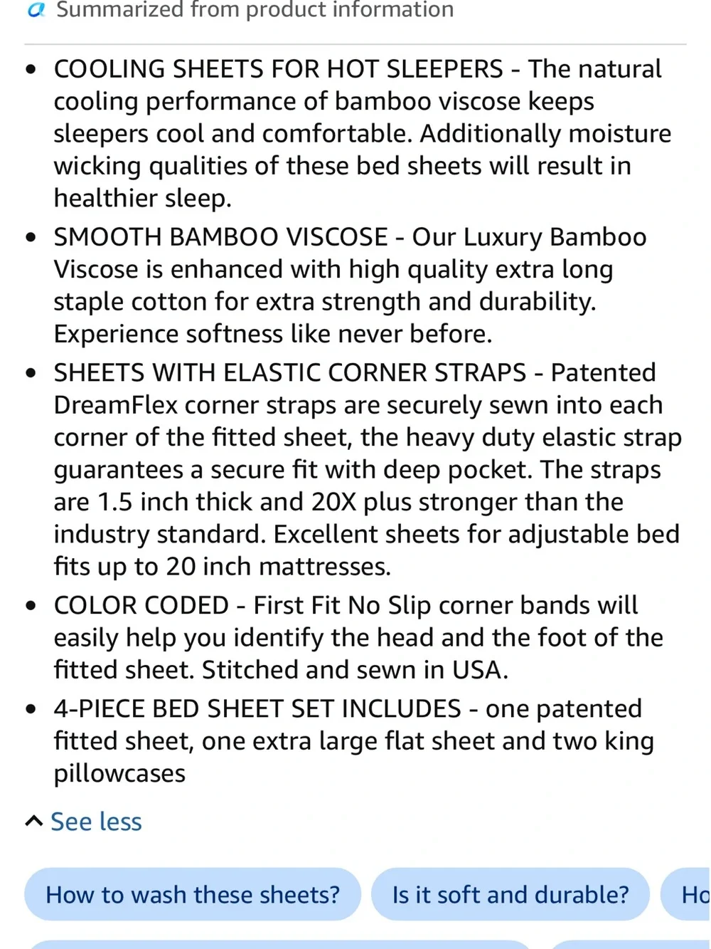 Dream Fit Enhanced Bamboo King Sheet Set in Deep Blue